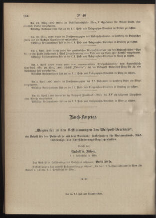 Post- und Telegraphen-Verordnungsblatt für das Verwaltungsgebiet des K.-K. Handelsministeriums 18900430 Seite: 4