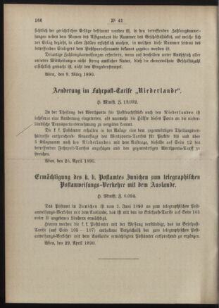 Post- und Telegraphen-Verordnungsblatt für das Verwaltungsgebiet des K.-K. Handelsministeriums 18900507 Seite: 2