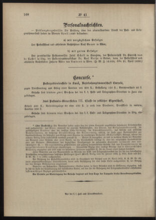 Post- und Telegraphen-Verordnungsblatt für das Verwaltungsgebiet des K.-K. Handelsministeriums 18900507 Seite: 4