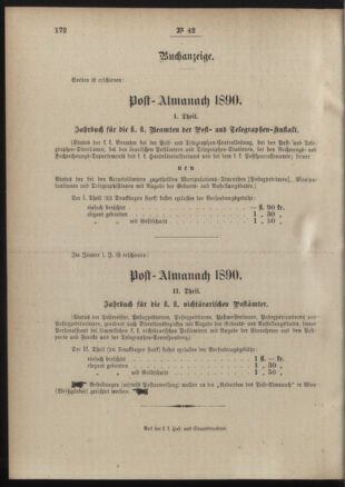 Post- und Telegraphen-Verordnungsblatt für das Verwaltungsgebiet des K.-K. Handelsministeriums 18900510 Seite: 4