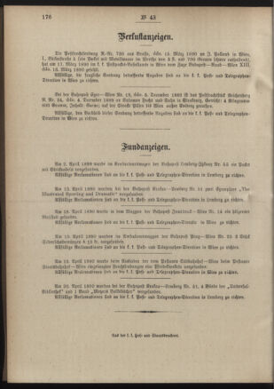 Post- und Telegraphen-Verordnungsblatt für das Verwaltungsgebiet des K.-K. Handelsministeriums 18900512 Seite: 4