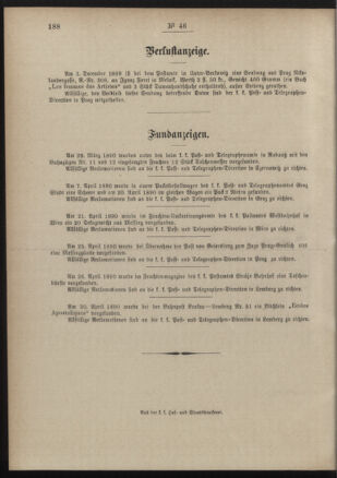 Post- und Telegraphen-Verordnungsblatt für das Verwaltungsgebiet des K.-K. Handelsministeriums 18900520 Seite: 4