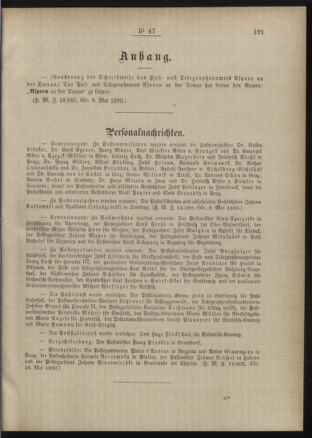 Post- und Telegraphen-Verordnungsblatt für das Verwaltungsgebiet des K.-K. Handelsministeriums 18900524 Seite: 3