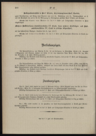 Post- und Telegraphen-Verordnungsblatt für das Verwaltungsgebiet des K.-K. Handelsministeriums 18900530 Seite: 4