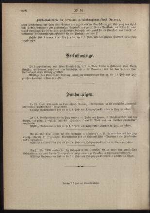 Post- und Telegraphen-Verordnungsblatt für das Verwaltungsgebiet des K.-K. Handelsministeriums 18900618 Seite: 4