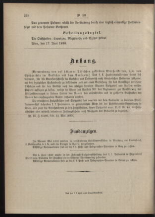 Post- und Telegraphen-Verordnungsblatt für das Verwaltungsgebiet des K.-K. Handelsministeriums 18900624 Seite: 4