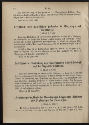 Post- und Telegraphen-Verordnungsblatt für das Verwaltungsgebiet des K.-K. Handelsministeriums 18900628 Seite: 2