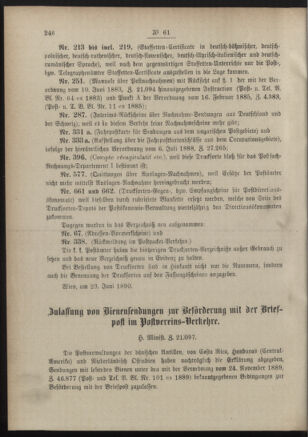 Post- und Telegraphen-Verordnungsblatt für das Verwaltungsgebiet des K.-K. Handelsministeriums 18900702 Seite: 2