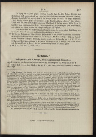 Post- und Telegraphen-Verordnungsblatt für das Verwaltungsgebiet des K.-K. Handelsministeriums 18900712 Seite: 7