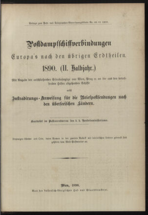 Post- und Telegraphen-Verordnungsblatt für das Verwaltungsgebiet des K.-K. Handelsministeriums 18900714 Seite: 5