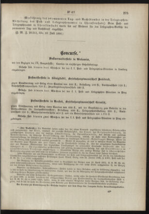 Post- und Telegraphen-Verordnungsblatt für das Verwaltungsgebiet des K.-K. Handelsministeriums 18900716 Seite: 3