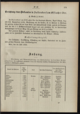 Post- und Telegraphen-Verordnungsblatt für das Verwaltungsgebiet des K.-K. Handelsministeriums 18900721 Seite: 3