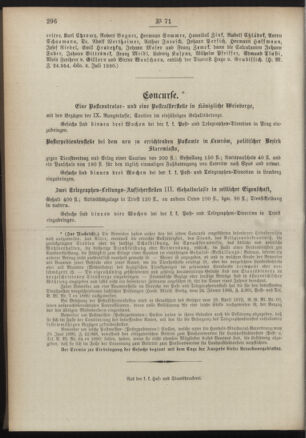 Post- und Telegraphen-Verordnungsblatt für das Verwaltungsgebiet des K.-K. Handelsministeriums 18900728 Seite: 4