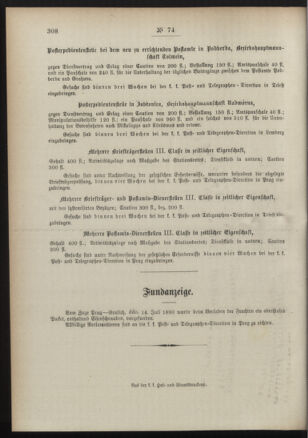 Post- und Telegraphen-Verordnungsblatt für das Verwaltungsgebiet des K.-K. Handelsministeriums 18900808 Seite: 4