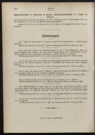 Post- und Telegraphen-Verordnungsblatt für das Verwaltungsgebiet des K.-K. Handelsministeriums 18900814 Seite: 4