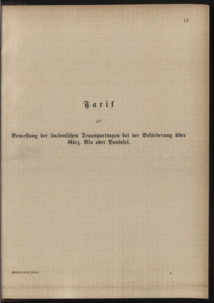 Post- und Telegraphen-Verordnungsblatt für das Verwaltungsgebiet des K.-K. Handelsministeriums 18900822 Seite: 21