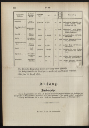 Post- und Telegraphen-Verordnungsblatt für das Verwaltungsgebiet des K.-K. Handelsministeriums 18900902 Seite: 4