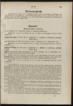 Post- und Telegraphen-Verordnungsblatt für das Verwaltungsgebiet des K.-K. Handelsministeriums 18900905 Seite: 3