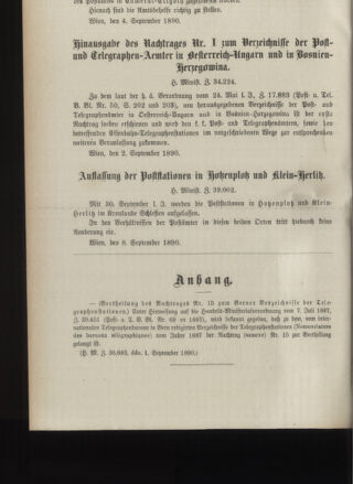 Post- und Telegraphen-Verordnungsblatt für das Verwaltungsgebiet des K.-K. Handelsministeriums 18900915 Seite: 2