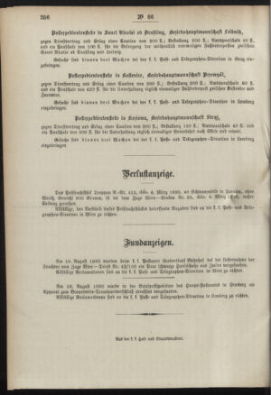 Post- und Telegraphen-Verordnungsblatt für das Verwaltungsgebiet des K.-K. Handelsministeriums 18900915 Seite: 4