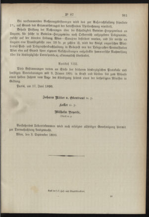 Post- und Telegraphen-Verordnungsblatt für das Verwaltungsgebiet des K.-K. Handelsministeriums 18900916 Seite: 5