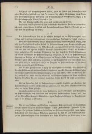 Post- und Telegraphen-Verordnungsblatt für das Verwaltungsgebiet des K.-K. Handelsministeriums 18900919 Seite: 10