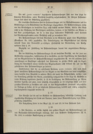 Post- und Telegraphen-Verordnungsblatt für das Verwaltungsgebiet des K.-K. Handelsministeriums 18900919 Seite: 12