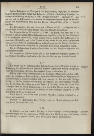 Post- und Telegraphen-Verordnungsblatt für das Verwaltungsgebiet des K.-K. Handelsministeriums 18900919 Seite: 15