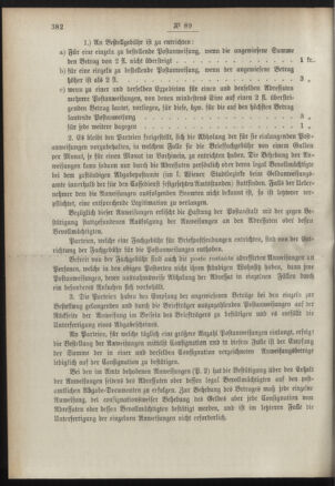 Post- und Telegraphen-Verordnungsblatt für das Verwaltungsgebiet des K.-K. Handelsministeriums 18900919 Seite: 16