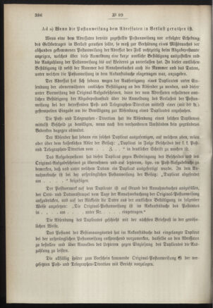 Post- und Telegraphen-Verordnungsblatt für das Verwaltungsgebiet des K.-K. Handelsministeriums 18900919 Seite: 20