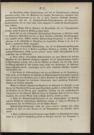 Post- und Telegraphen-Verordnungsblatt für das Verwaltungsgebiet des K.-K. Handelsministeriums 18900919 Seite: 27