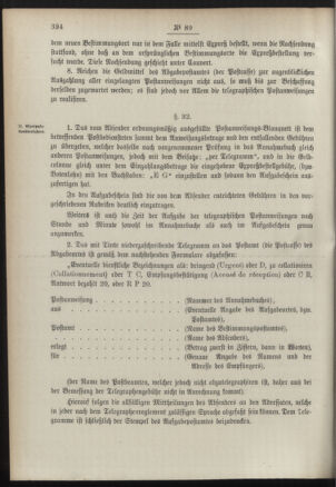 Post- und Telegraphen-Verordnungsblatt für das Verwaltungsgebiet des K.-K. Handelsministeriums 18900919 Seite: 28