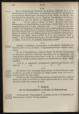 Post- und Telegraphen-Verordnungsblatt für das Verwaltungsgebiet des K.-K. Handelsministeriums 18900919 Seite: 34