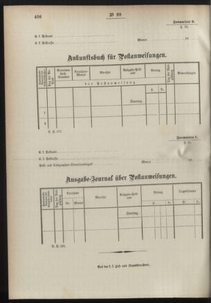 Post- und Telegraphen-Verordnungsblatt für das Verwaltungsgebiet des K.-K. Handelsministeriums 18900919 Seite: 40