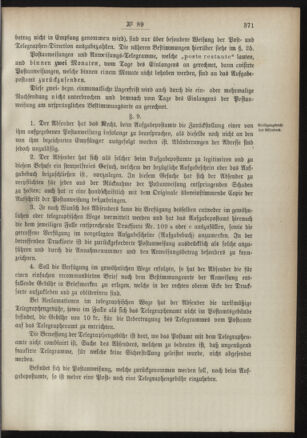 Post- und Telegraphen-Verordnungsblatt für das Verwaltungsgebiet des K.-K. Handelsministeriums 18900919 Seite: 5