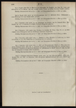 Post- und Telegraphen-Verordnungsblatt für das Verwaltungsgebiet des K.-K. Handelsministeriums 18900923 Seite: 4