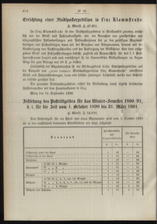 Post- und Telegraphen-Verordnungsblatt für das Verwaltungsgebiet des K.-K. Handelsministeriums 18901001 Seite: 2