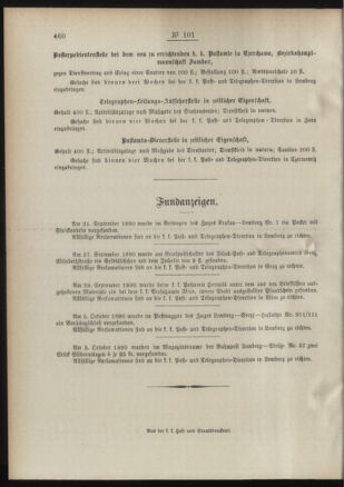 Post- und Telegraphen-Verordnungsblatt für das Verwaltungsgebiet des K.-K. Handelsministeriums 18901023 Seite: 4