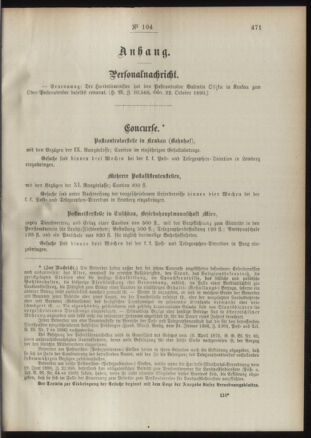 Post- und Telegraphen-Verordnungsblatt für das Verwaltungsgebiet des K.-K. Handelsministeriums 18901107 Seite: 3