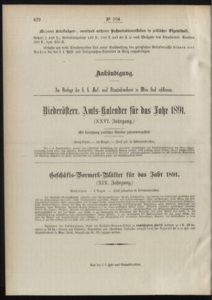 Post- und Telegraphen-Verordnungsblatt für das Verwaltungsgebiet des K.-K. Handelsministeriums 18901107 Seite: 4