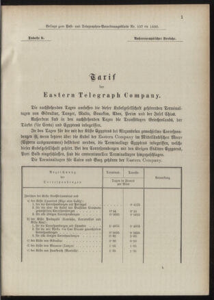 Post- und Telegraphen-Verordnungsblatt für das Verwaltungsgebiet des K.-K. Handelsministeriums 18901112 Seite: 5