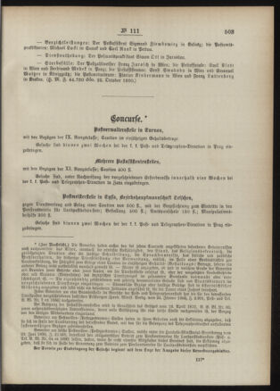 Post- und Telegraphen-Verordnungsblatt für das Verwaltungsgebiet des K.-K. Handelsministeriums 18901122 Seite: 3