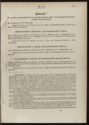 Post- und Telegraphen-Verordnungsblatt für das Verwaltungsgebiet des K.-K. Handelsministeriums 18901129 Seite: 3