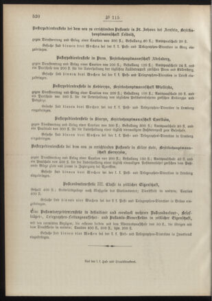 Post- und Telegraphen-Verordnungsblatt für das Verwaltungsgebiet des K.-K. Handelsministeriums 18901129 Seite: 4