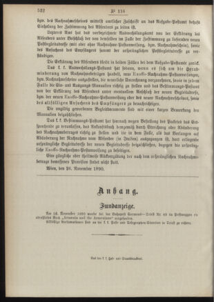 Post- und Telegraphen-Verordnungsblatt für das Verwaltungsgebiet des K.-K. Handelsministeriums 18901130 Seite: 2