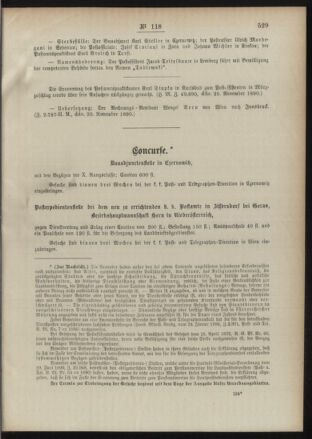 Post- und Telegraphen-Verordnungsblatt für das Verwaltungsgebiet des K.-K. Handelsministeriums 18901206 Seite: 3