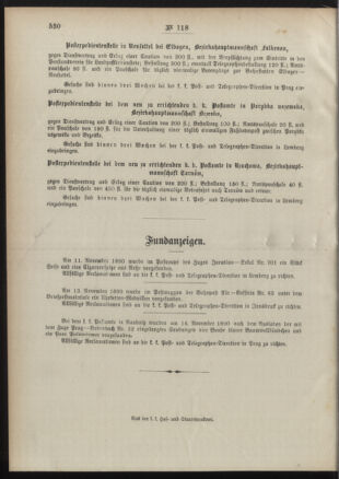 Post- und Telegraphen-Verordnungsblatt für das Verwaltungsgebiet des K.-K. Handelsministeriums 18901206 Seite: 4