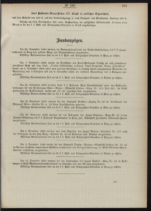 Post- und Telegraphen-Verordnungsblatt für das Verwaltungsgebiet des K.-K. Handelsministeriums 18901222 Seite: 3