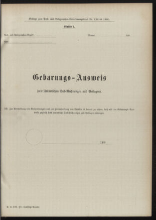 Post- und Telegraphen-Verordnungsblatt für das Verwaltungsgebiet des K.-K. Handelsministeriums 18901222 Seite: 5