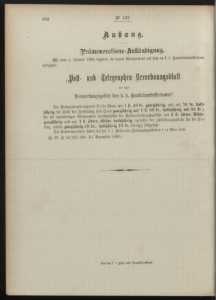 Post- und Telegraphen-Verordnungsblatt für das Verwaltungsgebiet des K.-K. Handelsministeriums 18901223 Seite: 2